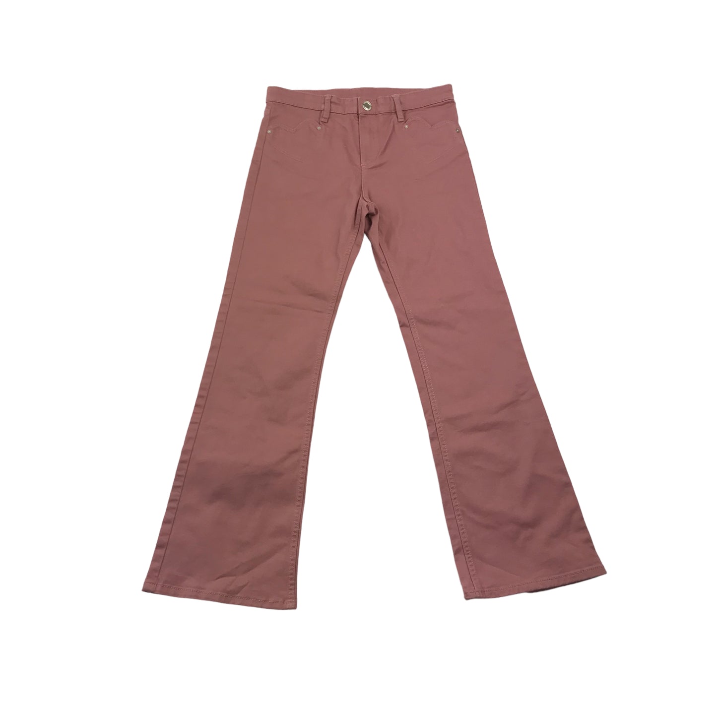 H&M Vintage Pink Love Heart Flared Trousers Age 10