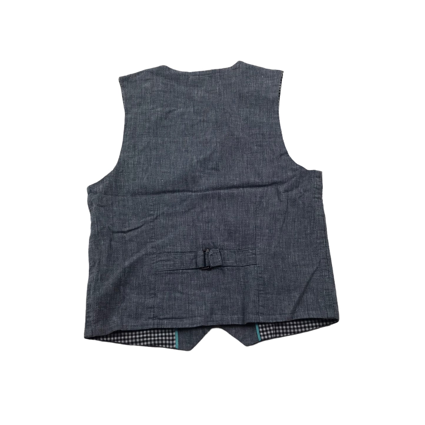 Next Blueish Grey Linen Cotton Mix Waistcoat Age 7