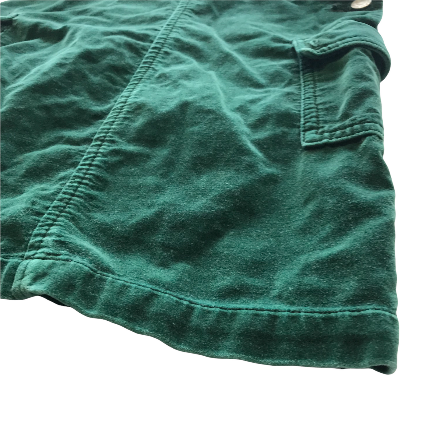 G.H Bass&Co Emerald Green Velvet Dungaree Dress Age 5