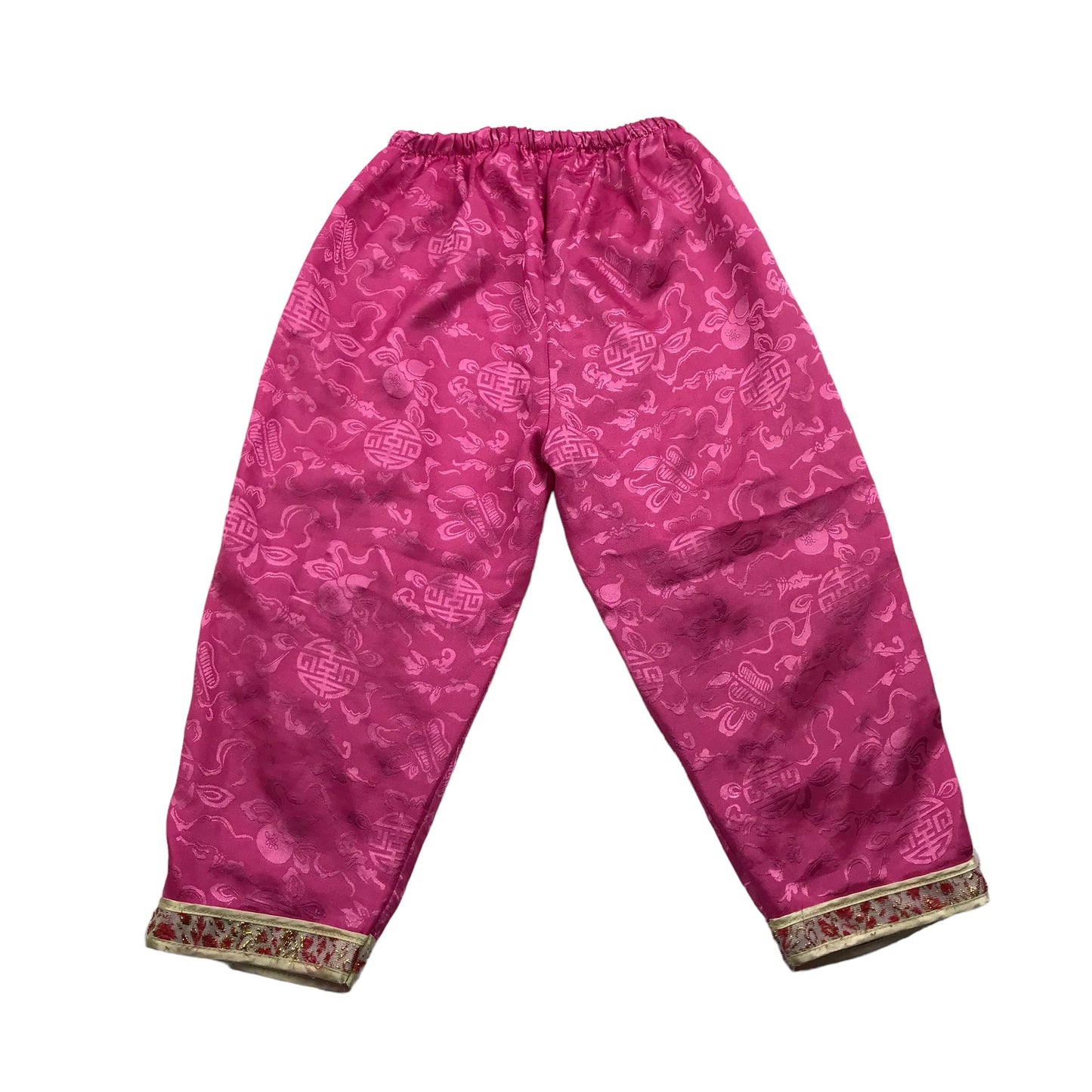 Kuailebaobei Pink Silk-like Blouse and Trousers Age 5