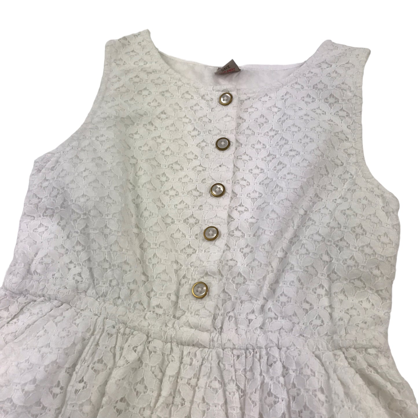 Tu White Lace Style Cotton Mix Dress Age 7