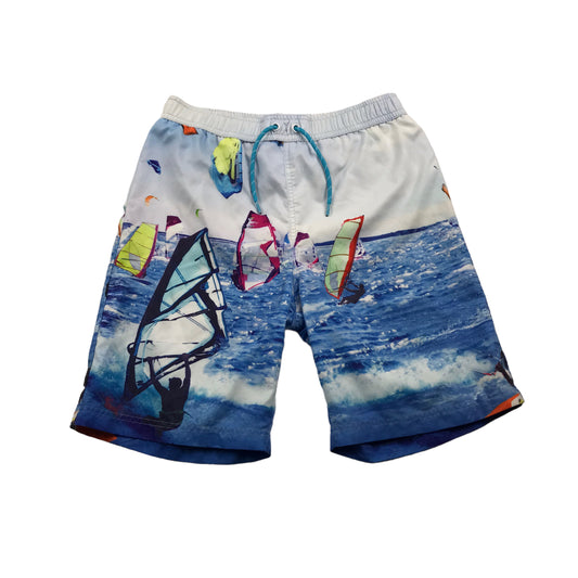 Bluezoo Blue Wind Surfing Swim Trunks Age 7