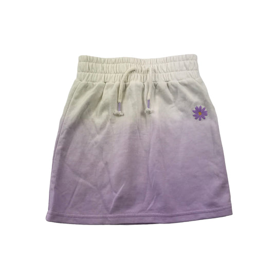 Primark White and Lilac Jersey Skirt Age 6