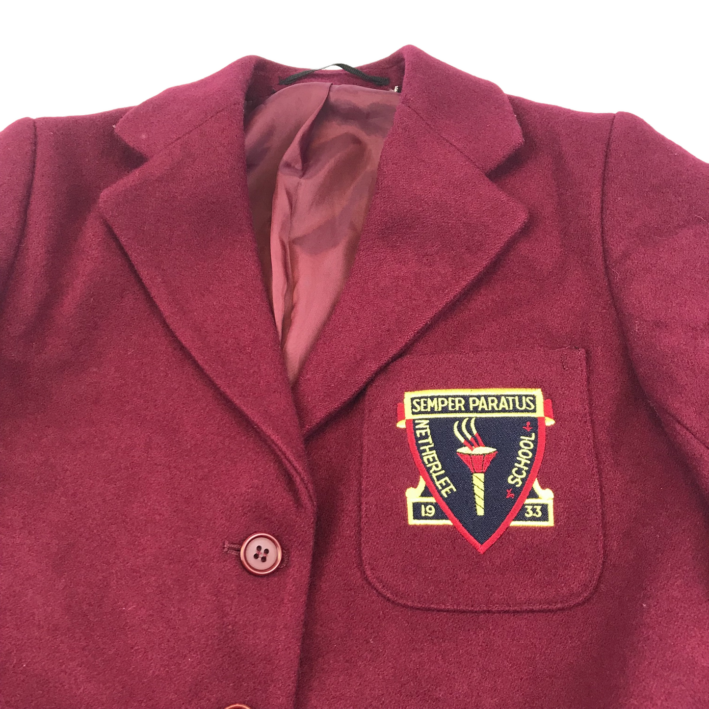 Man's World Burgundy Netherlee Wool Mix Blazer Age 9