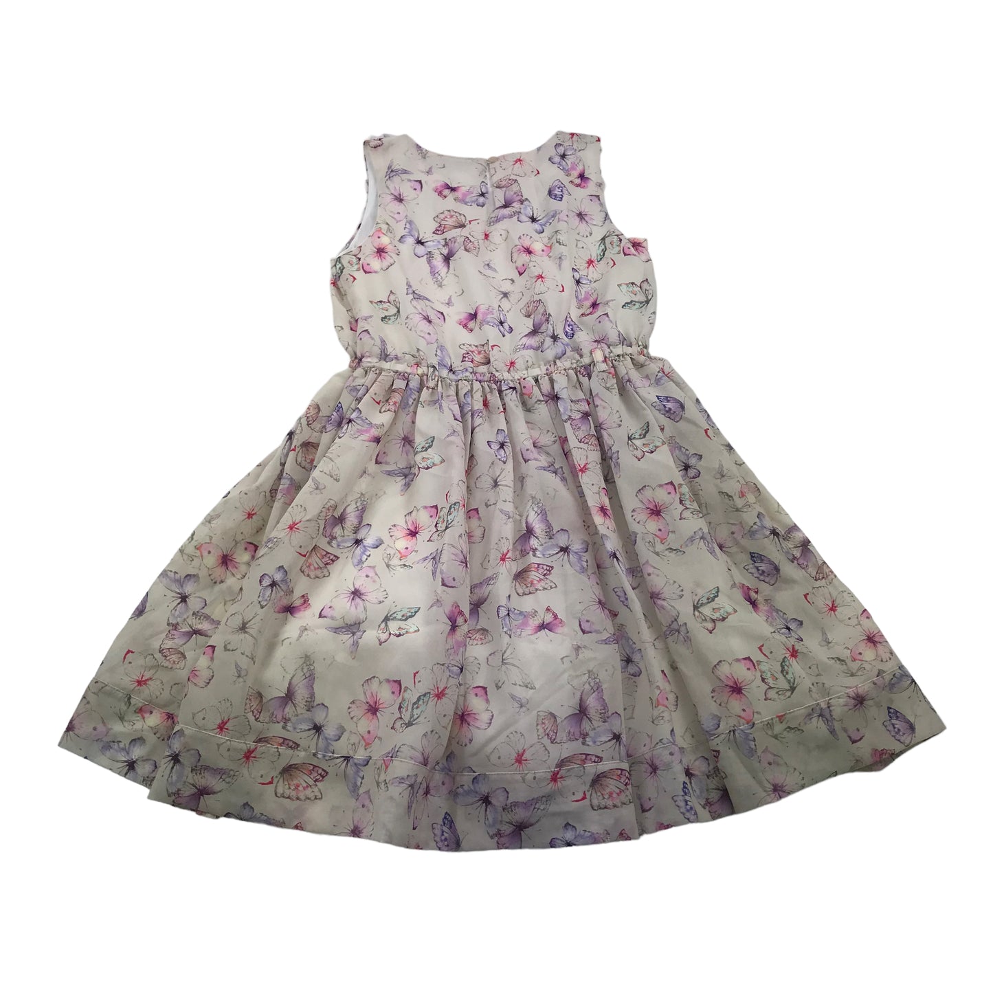 Matalan White Butterfly Chiffon Dress Age 11