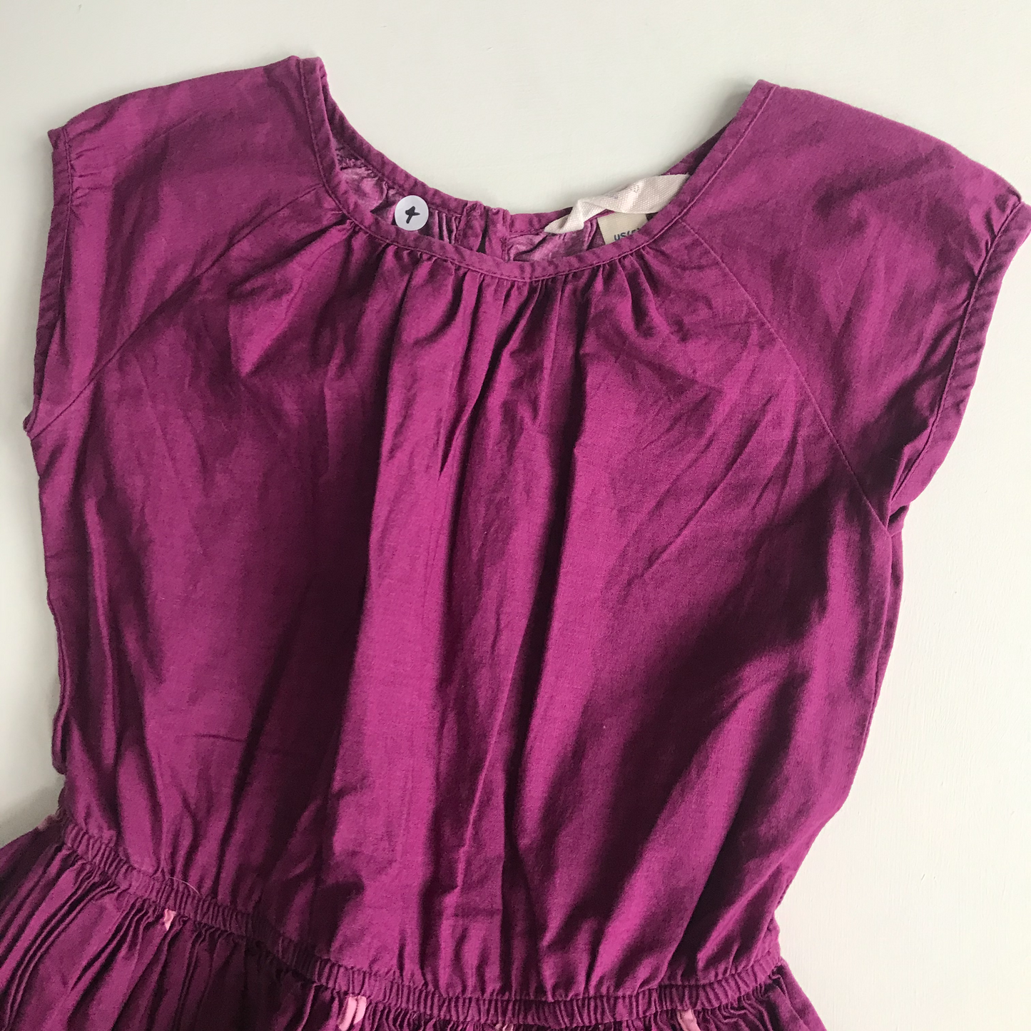 Dress - Purple with Spotted Hem - Age 4
