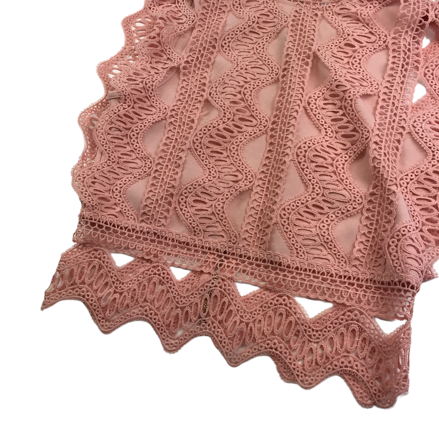 Vera & Lucy Lace Style Pink Crop Top Women's Size M