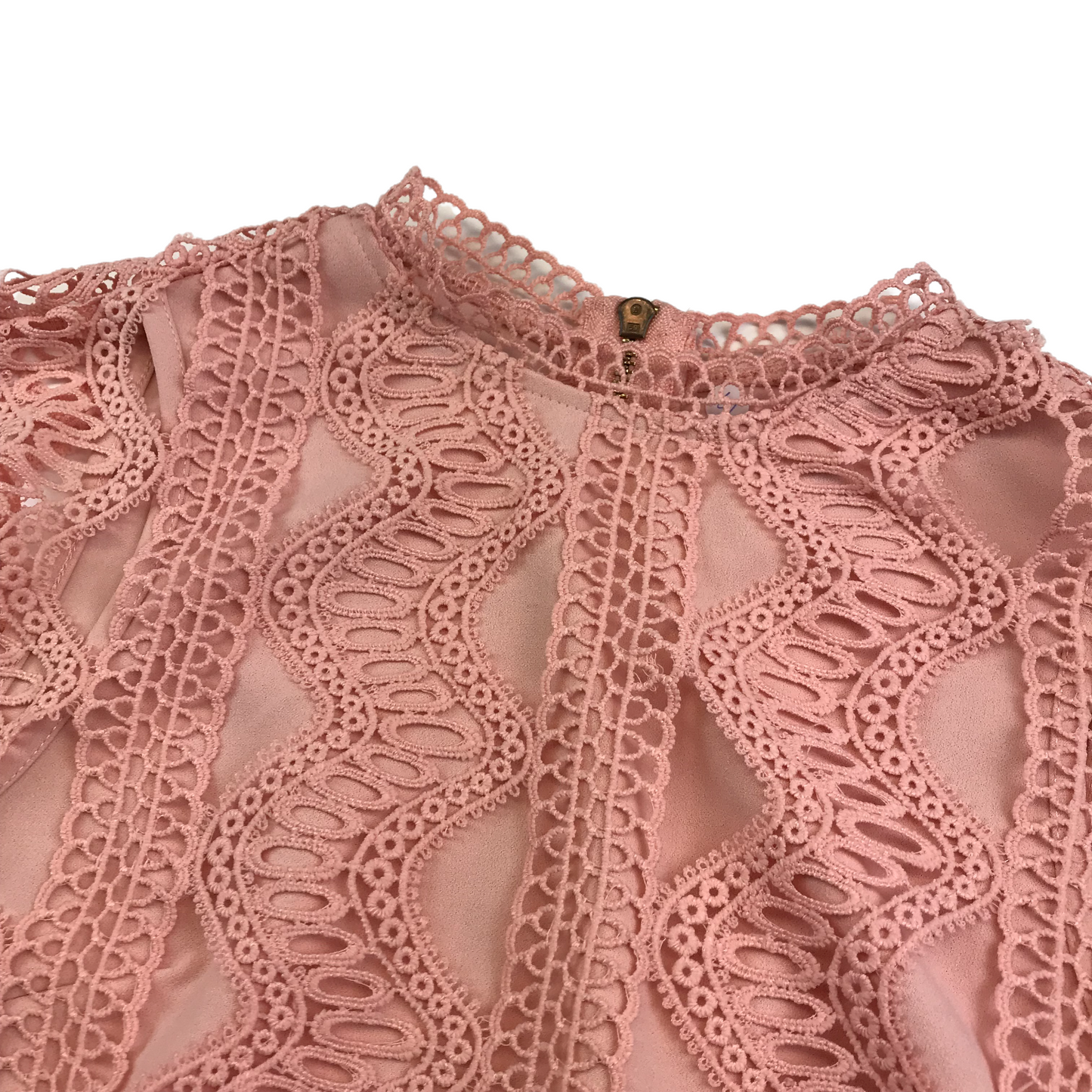 Vera & Lucy Lace Style Pink Crop Top Women's Size M