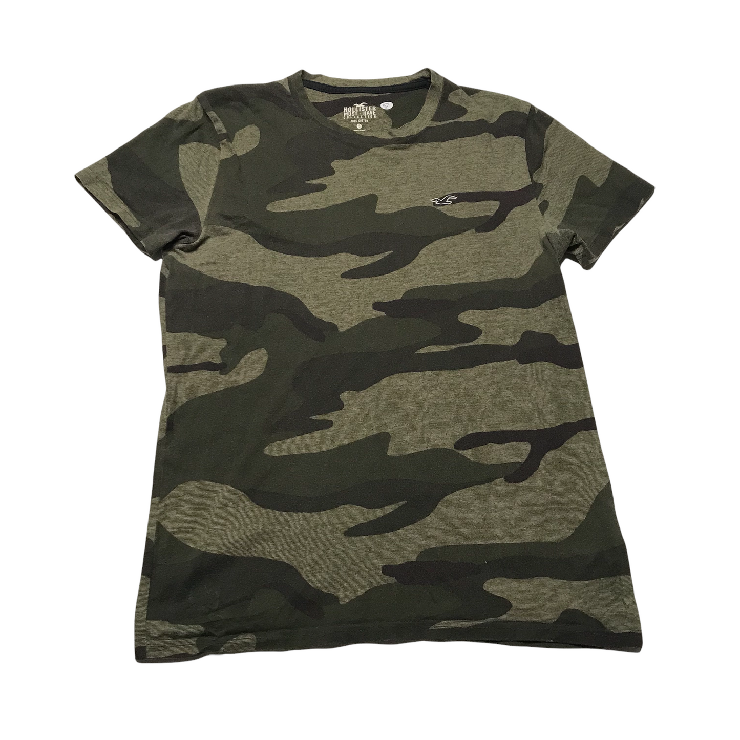 Hollister Khaki Green Camo T-shirt Men's Size S