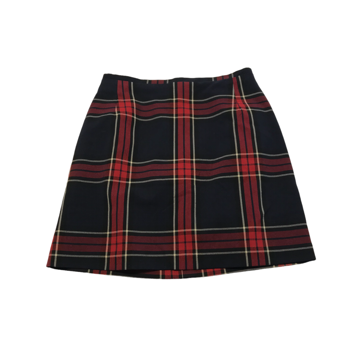 New Look Red Checked Skirt Woman Size 6