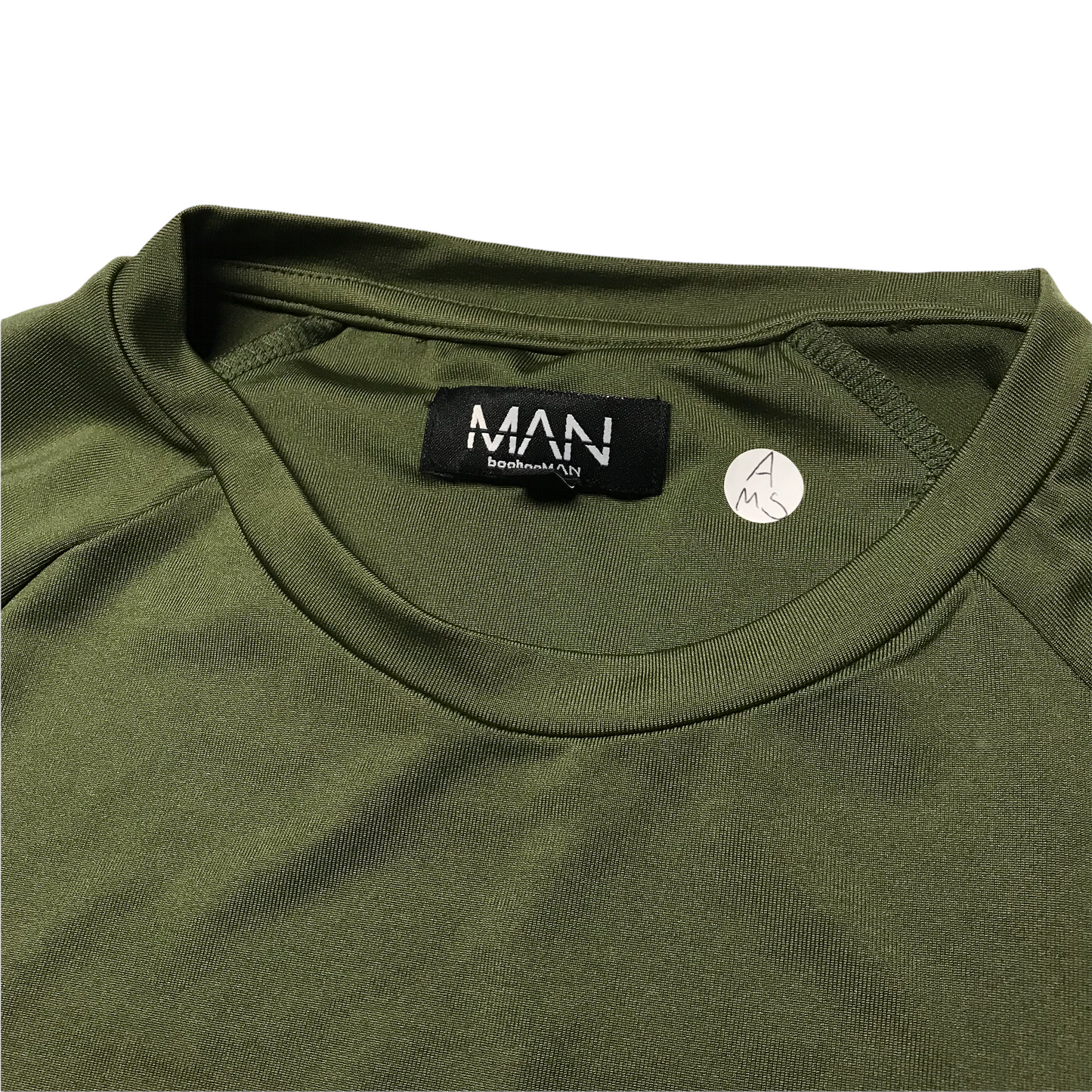 Boohoo Man Khaki Green T-shirt Men's Size S