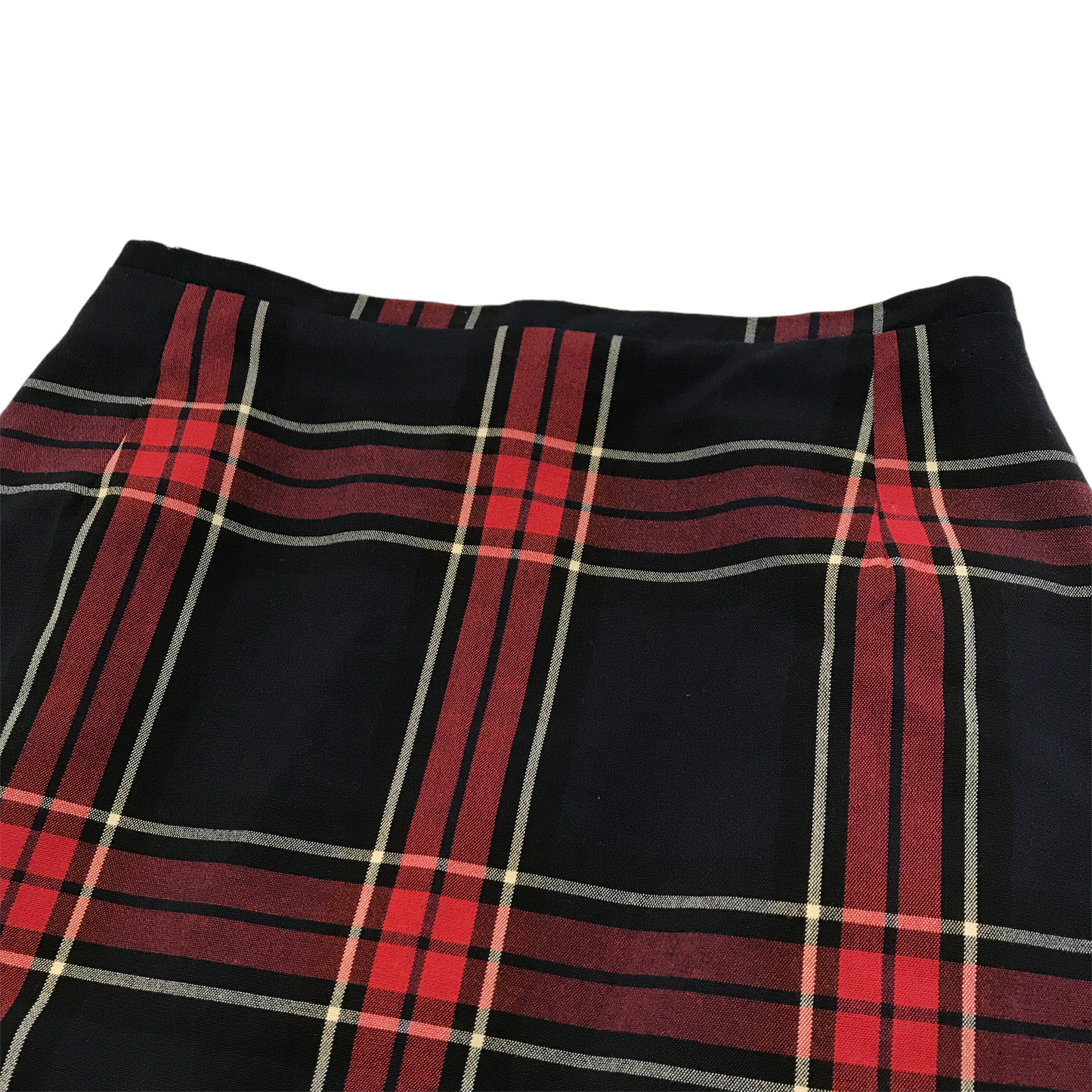 New Look Red Checked Skirt Woman Size 6