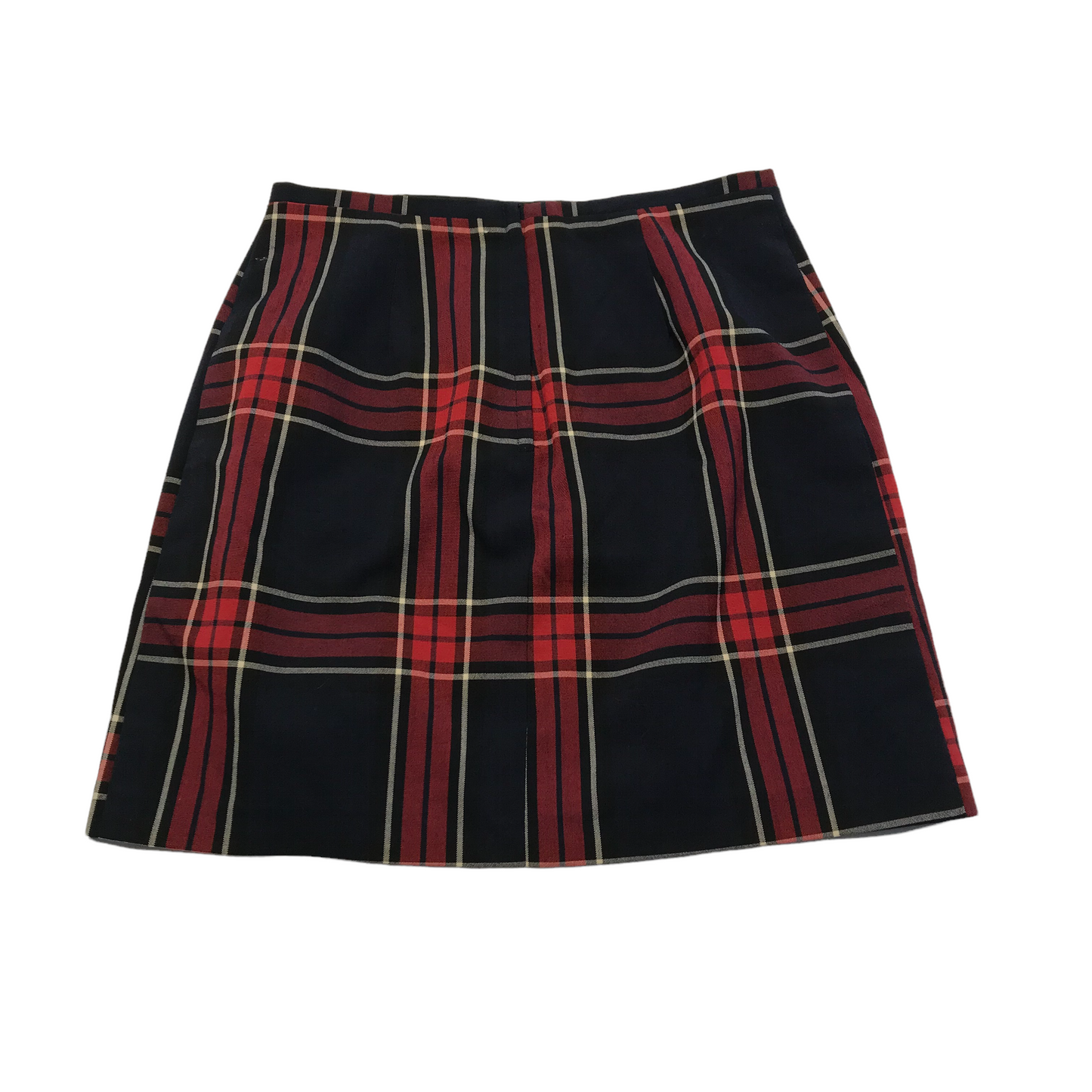 New Look Red Checked Skirt Woman Size 6