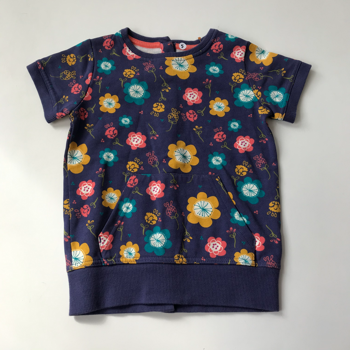 Sweatshirt - Floral with Short Sleeves - Age 5