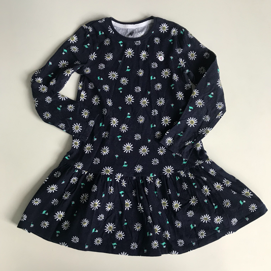 F&F Navy Blue Cotton Daisies Print Dress