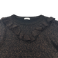 Next Black Sparkly Knitted Jumper with Frill Detail Age 7