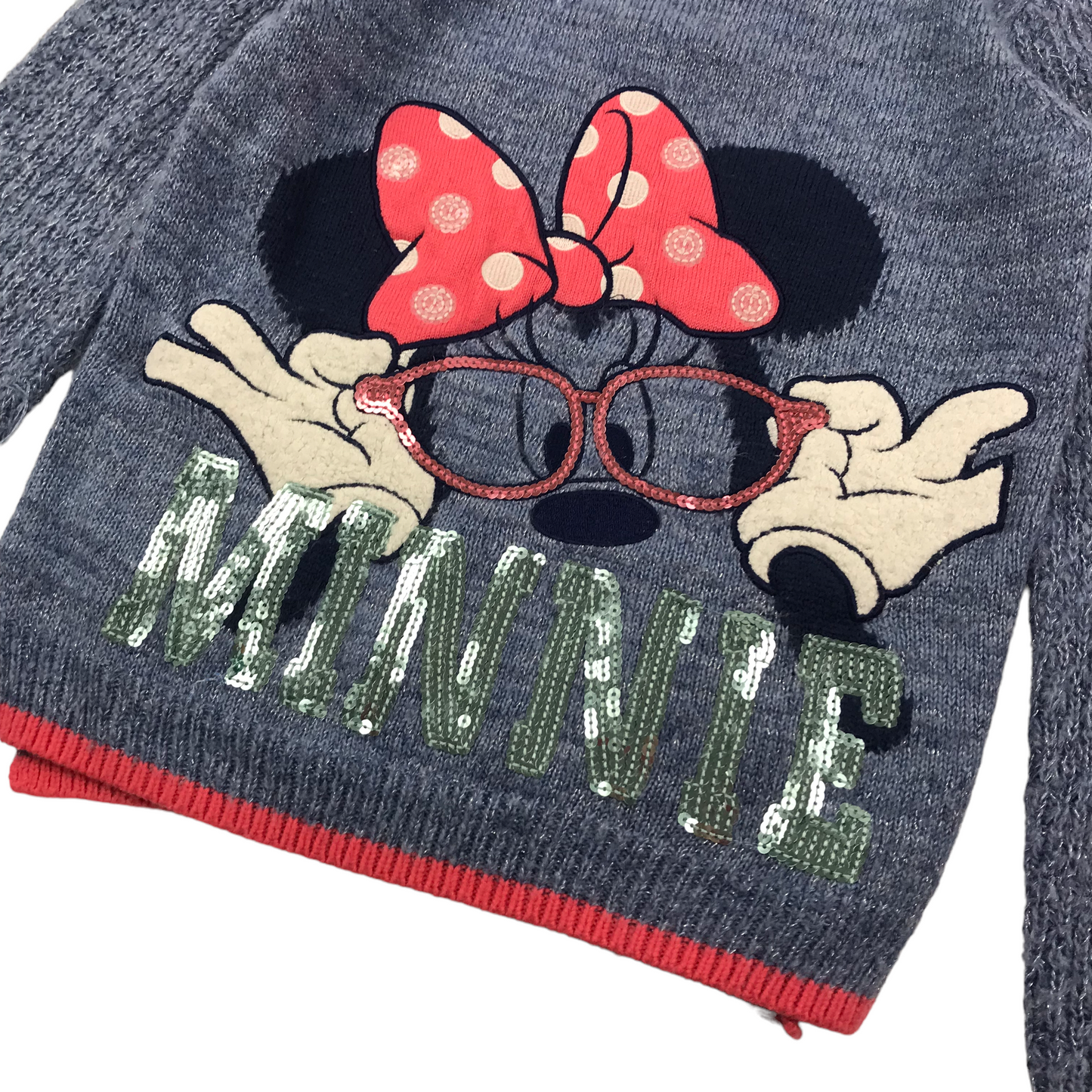 George Blue Minnie mouse Jumper Age 9
