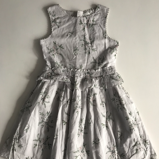 Dress - NEXT White Floral - Age 10