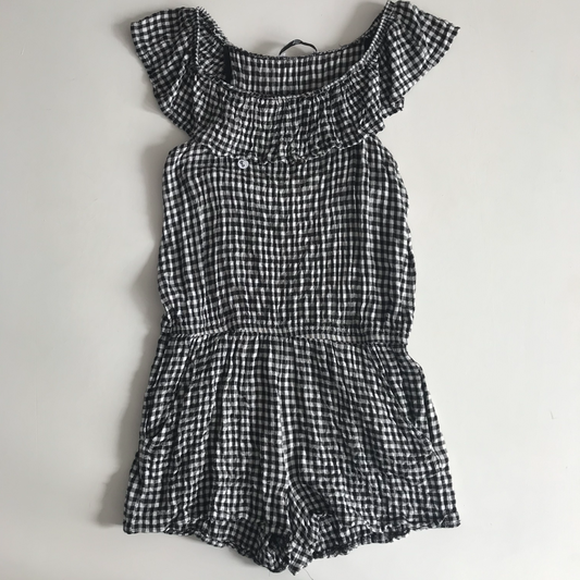 Playsuit - Black & White Pattern - Age 8