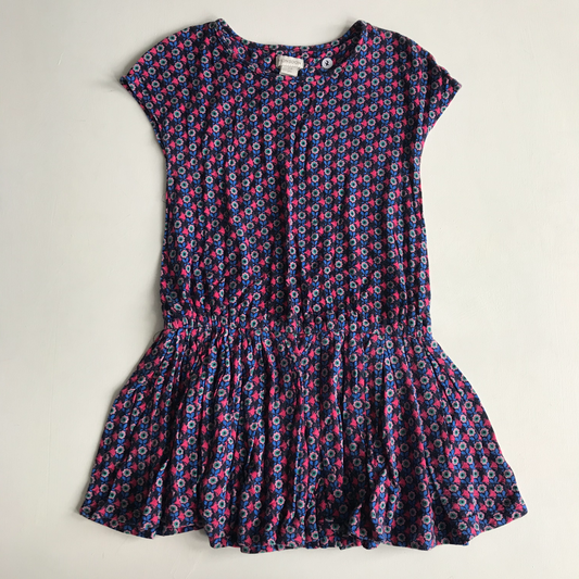 Monsoon Blue and Pink Pattern Dress Age 7