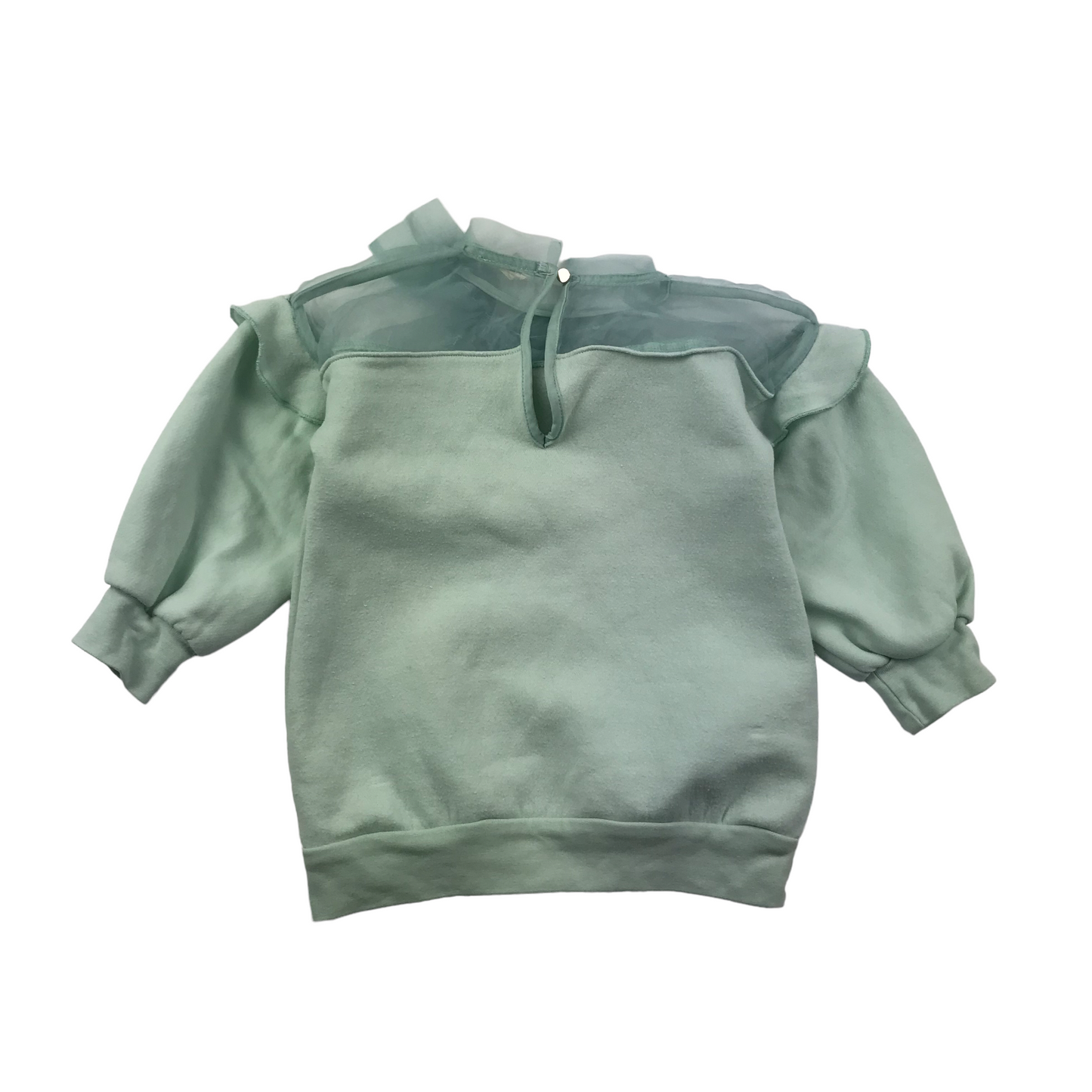 River Island Mint Green Sweater Mesh Jumper Age 4