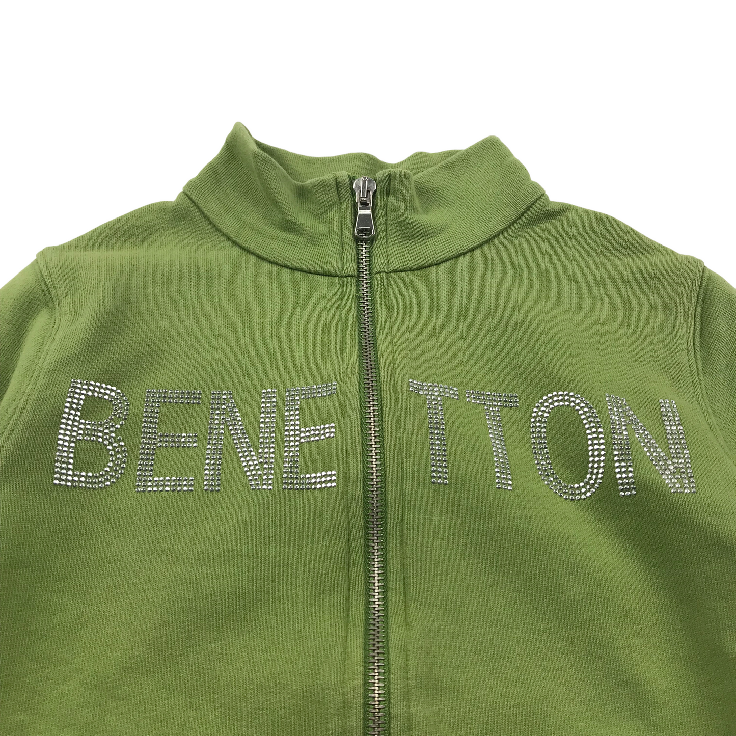 Benetton Green Full Zip Sweater Age 7