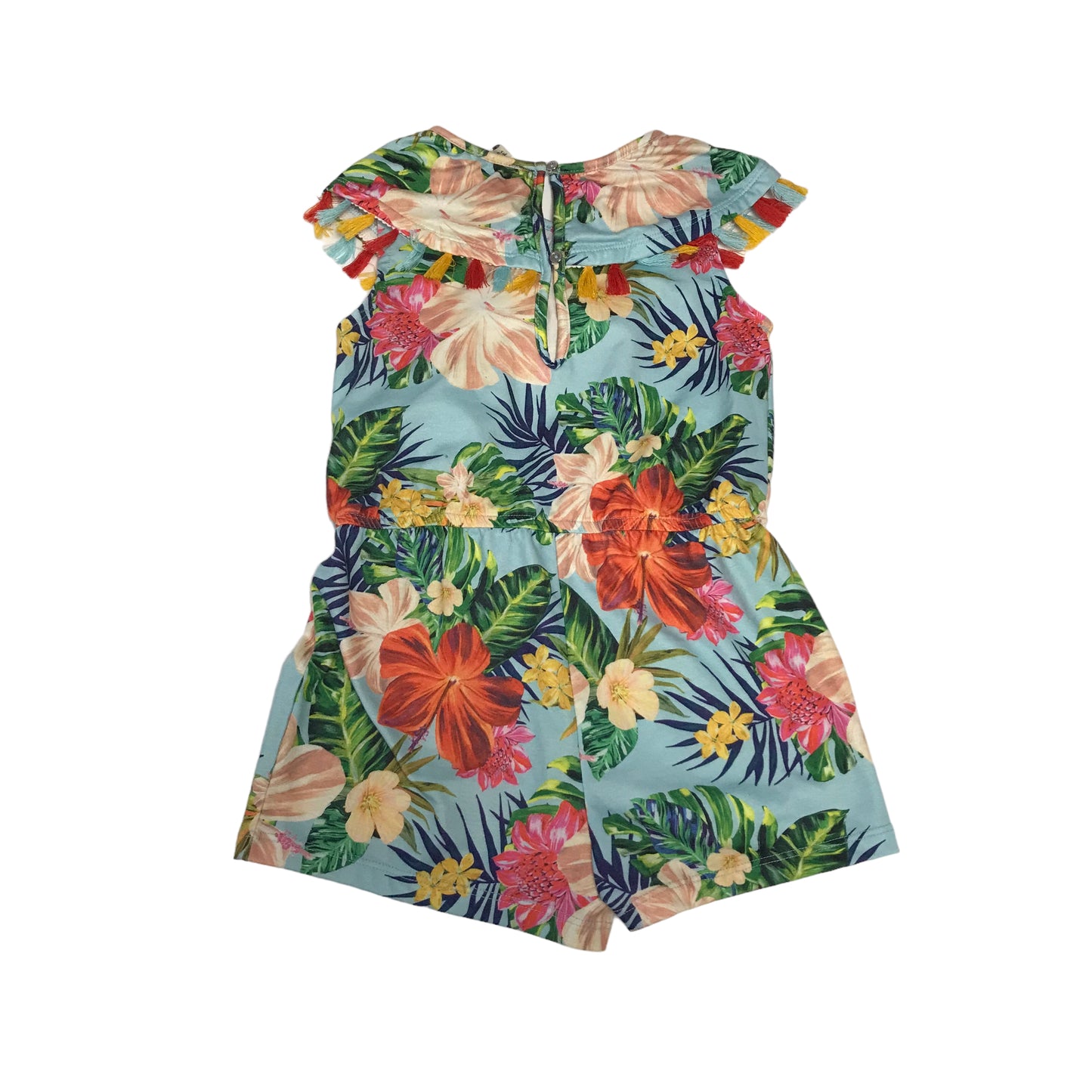 River Island Blue Floral Playsuit Age 4