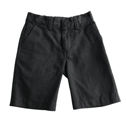 Grey School Shorts with Adjustable Waist