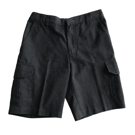 Grey Cargo Style School Shorts