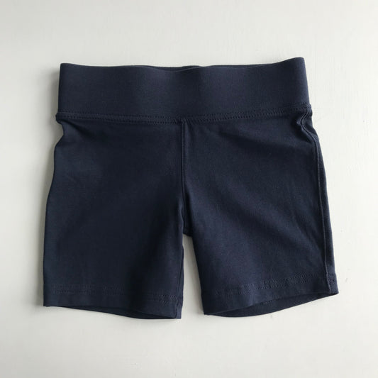 Navy Plain Cycling Style School Gym Shorts