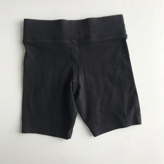 Black Plain Cycling Style School Gym Shorts