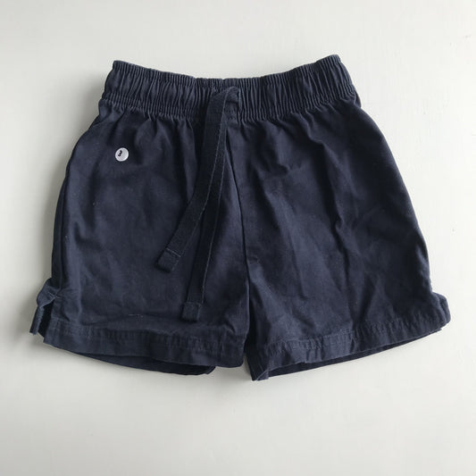 Navy blue cotton gym shorts
