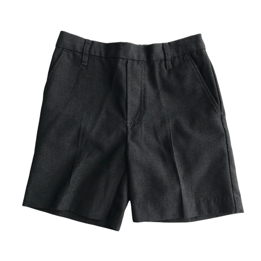 Charcoal Grey School Shorts with Adjustable Waist