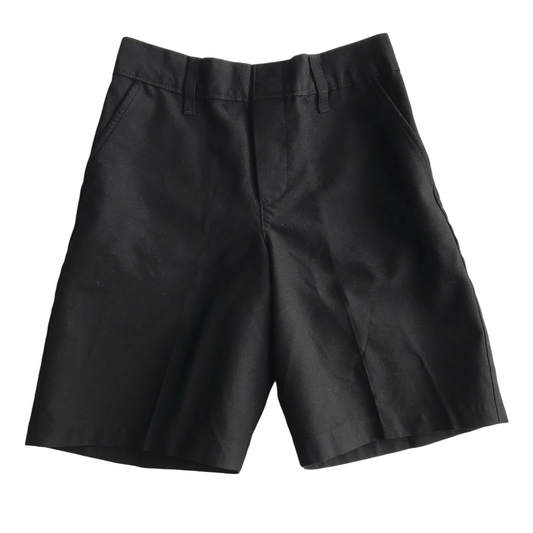 Black School Shorts with Adjustable Waist