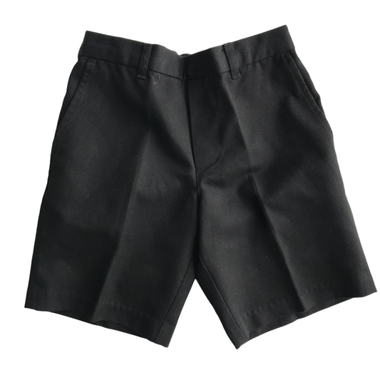 Black School Shorts with Elasticated Waist