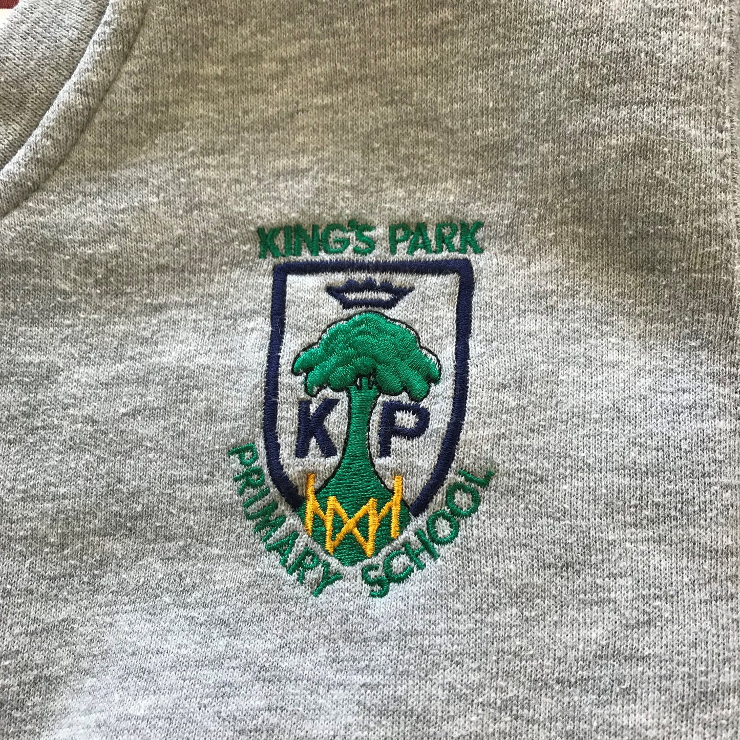 King's Park Primary Light Grey V-neck Jersey