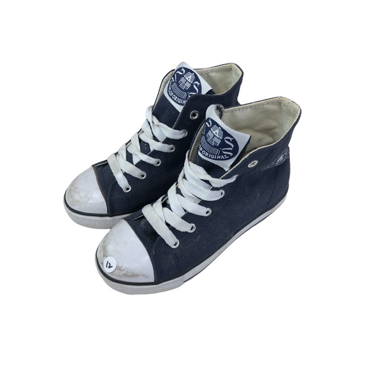 Dunlop Navy Blue High Tops Trainers Shoe Size 12 (jr)