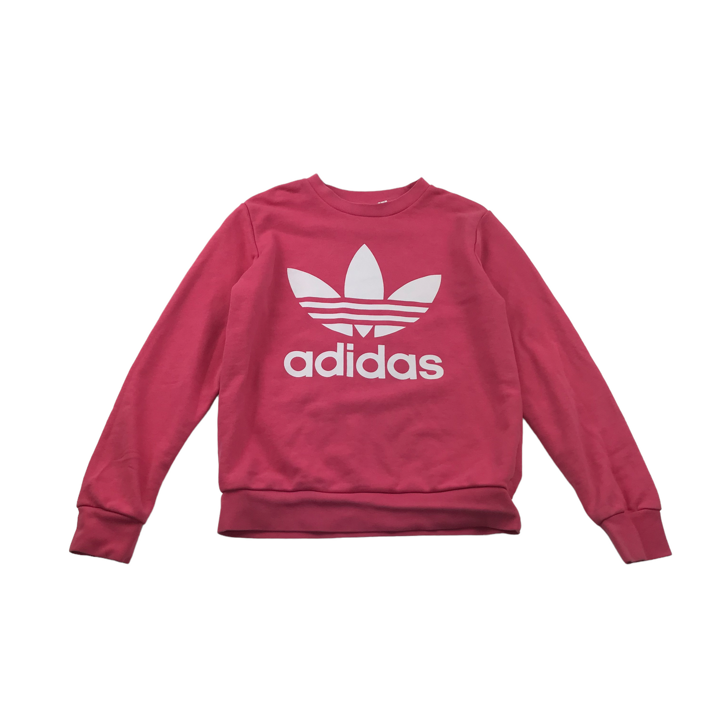 Adidas Pink Logo Print Sweater Jumper Age 12