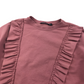 Boohoo Vintage Pink Sweater Jumper with Frills Women's Size 6