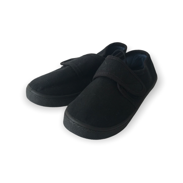 black leather plimsolls ladies