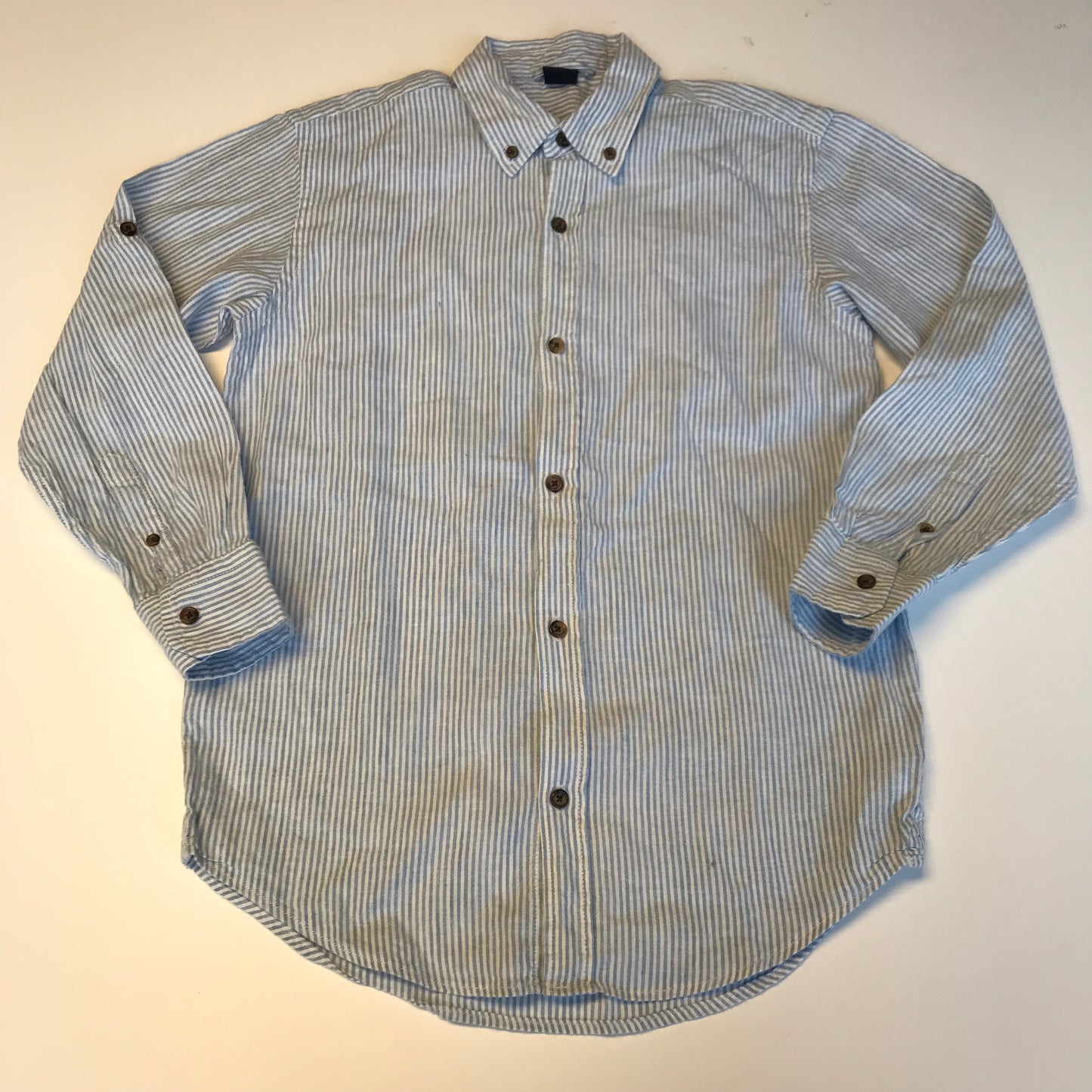 Gap Light Blue Striped Shirt Age 10