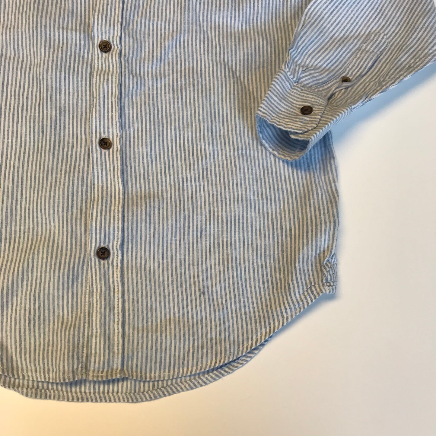 Gap Light Blue Striped Shirt Age 10