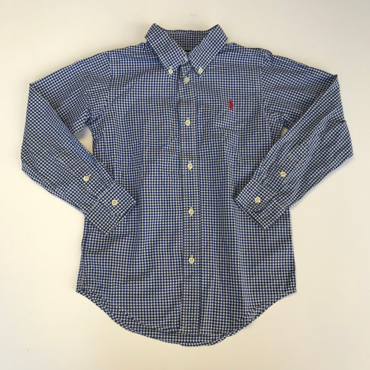 Ralph Lauren Blue Checked Cotton Shirt Age 6