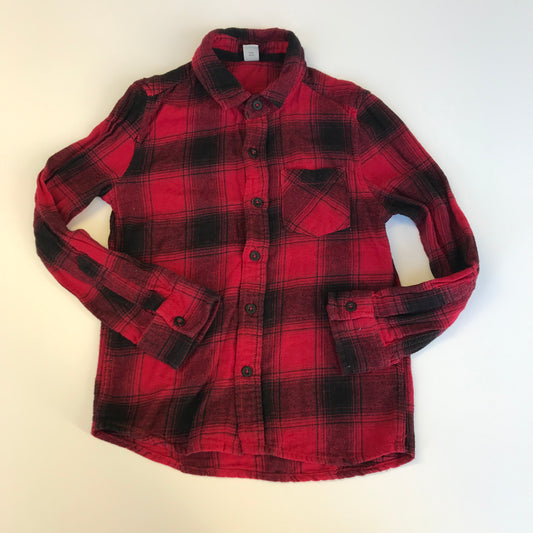 Tu Red Checked Flannel Shirt Age 7