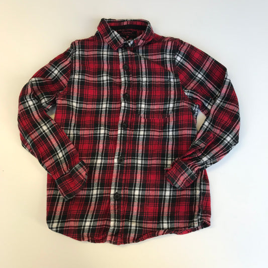 Primark Red Checked Flannel Shirt Age 7