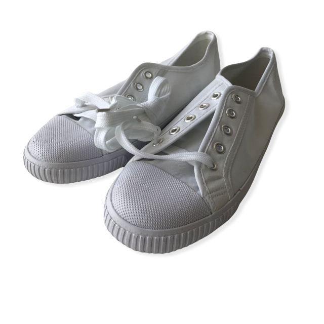 Canvas white shoes deals for school